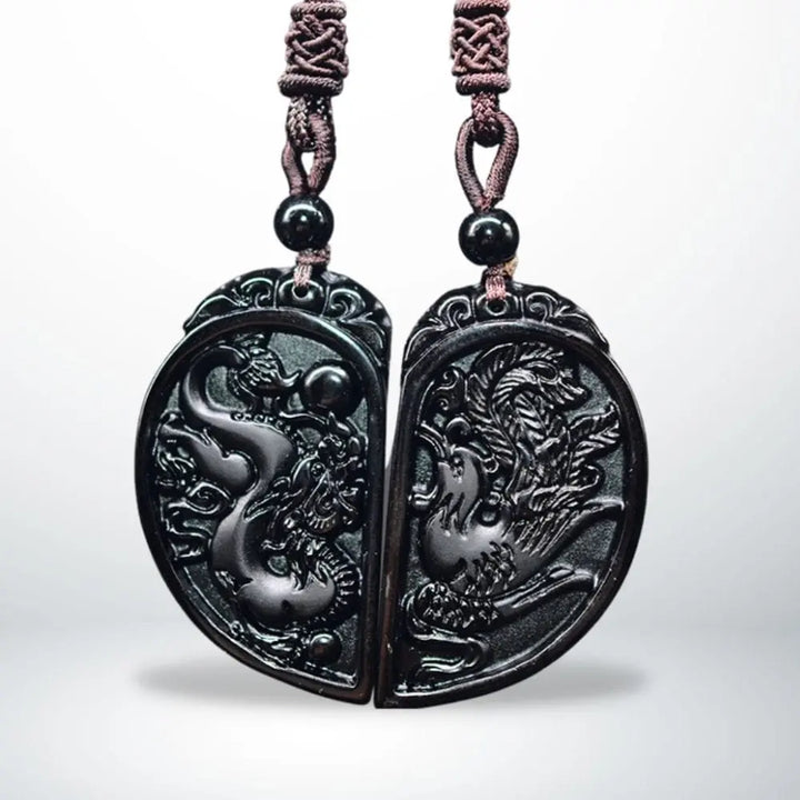 Collier Couple (Deux Parties) Noir
