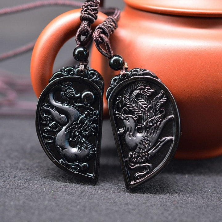 Collier Couple (Deux Parties) Noir