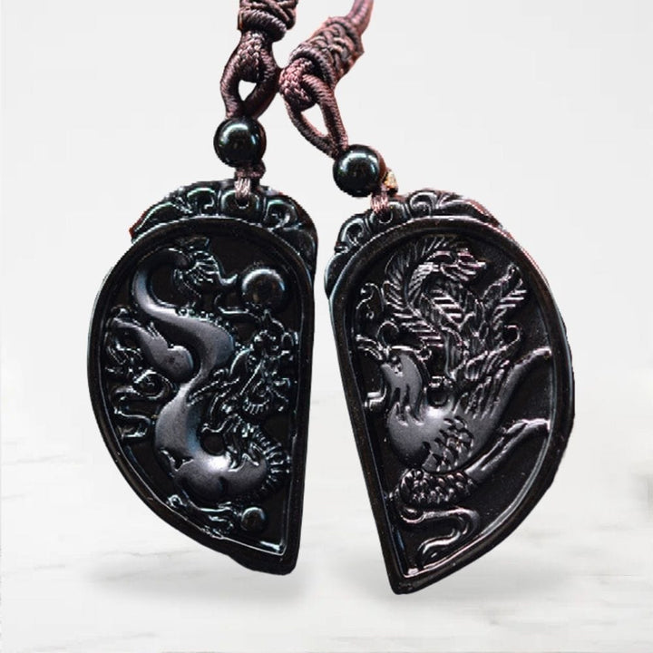 Collier Couple (Deux Parties) Noir