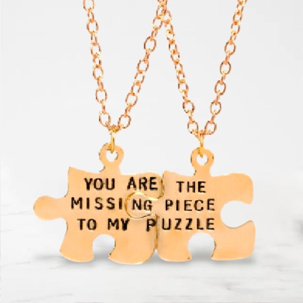 Collier Couple Puzzle Or