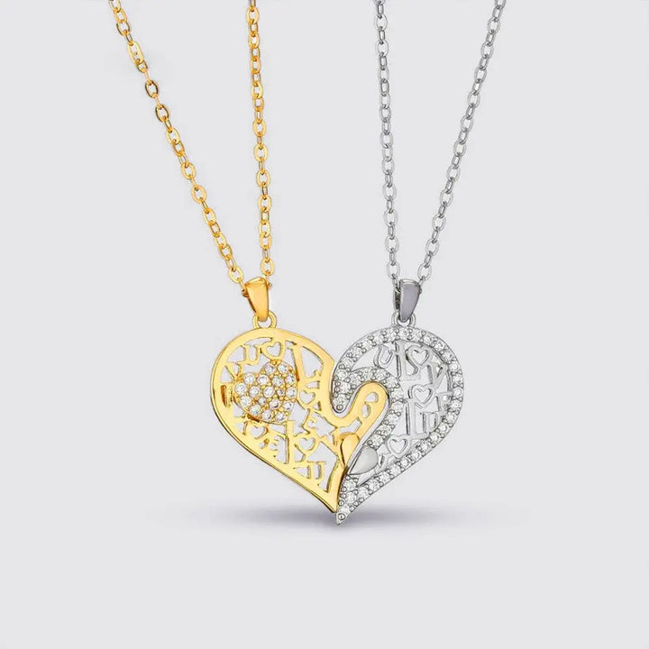 Collier d'Amitié Coeur Séparable Argent-Or