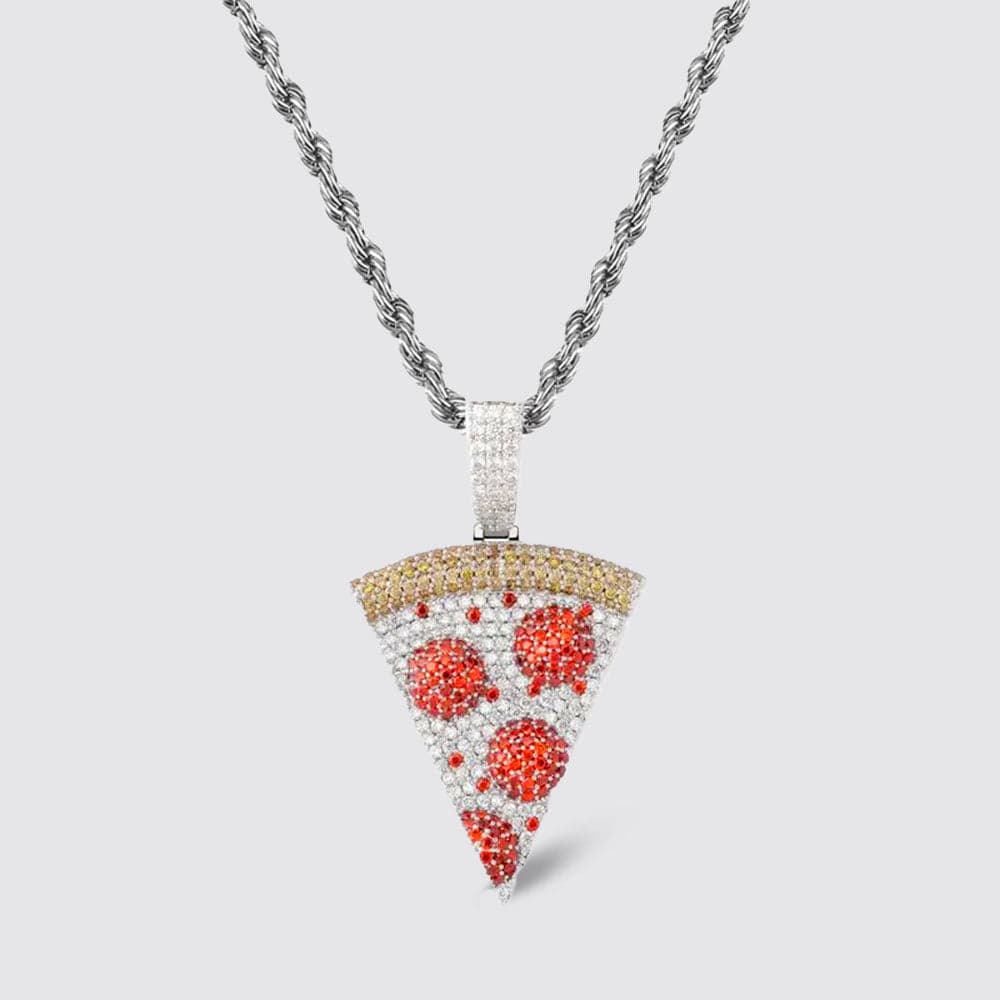 Collier De Meilleure Amie Pizza Argent