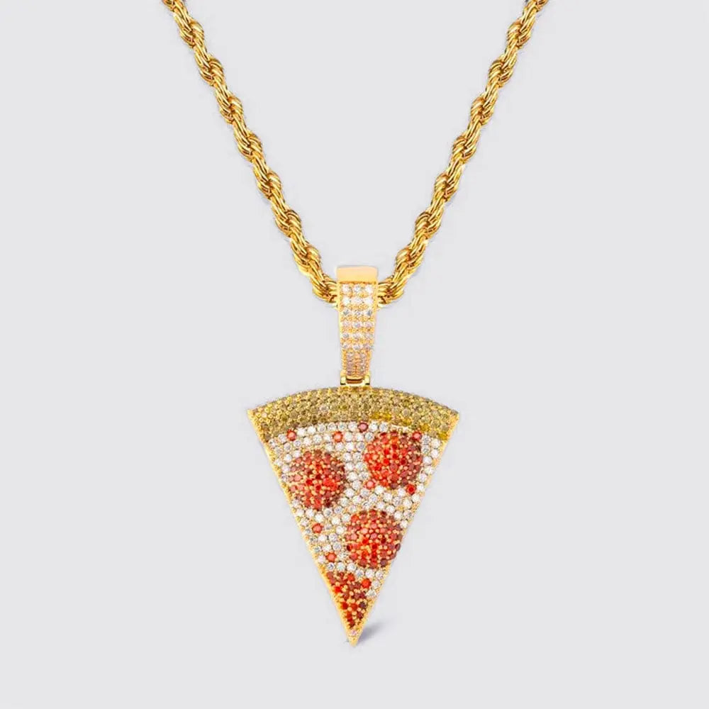 Collier De Meilleure Amie Pizza Or