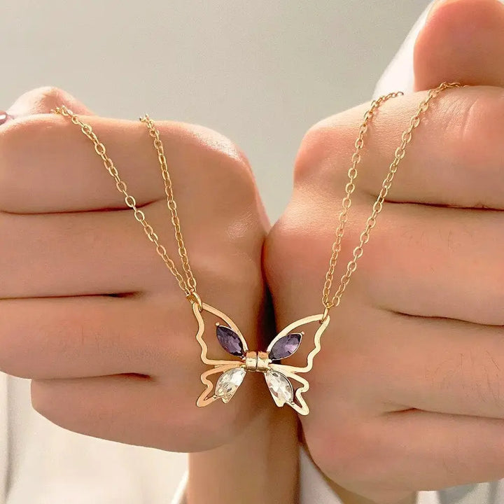 Collier Meilleure Amies Papillon