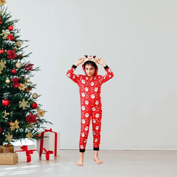 Combinaison Noel Famille Rouge / Enfant 1-2Y