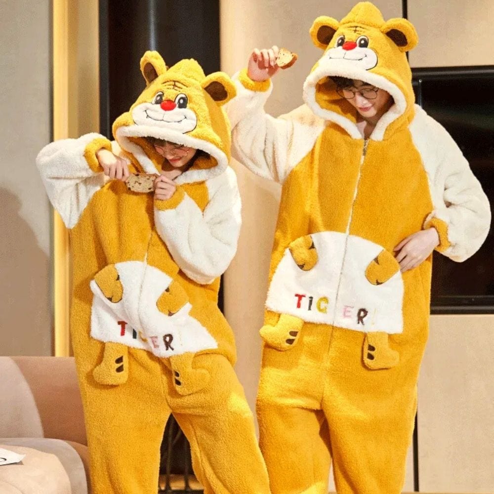 Combinaison Pyjama Couple Jaune / Femme-M