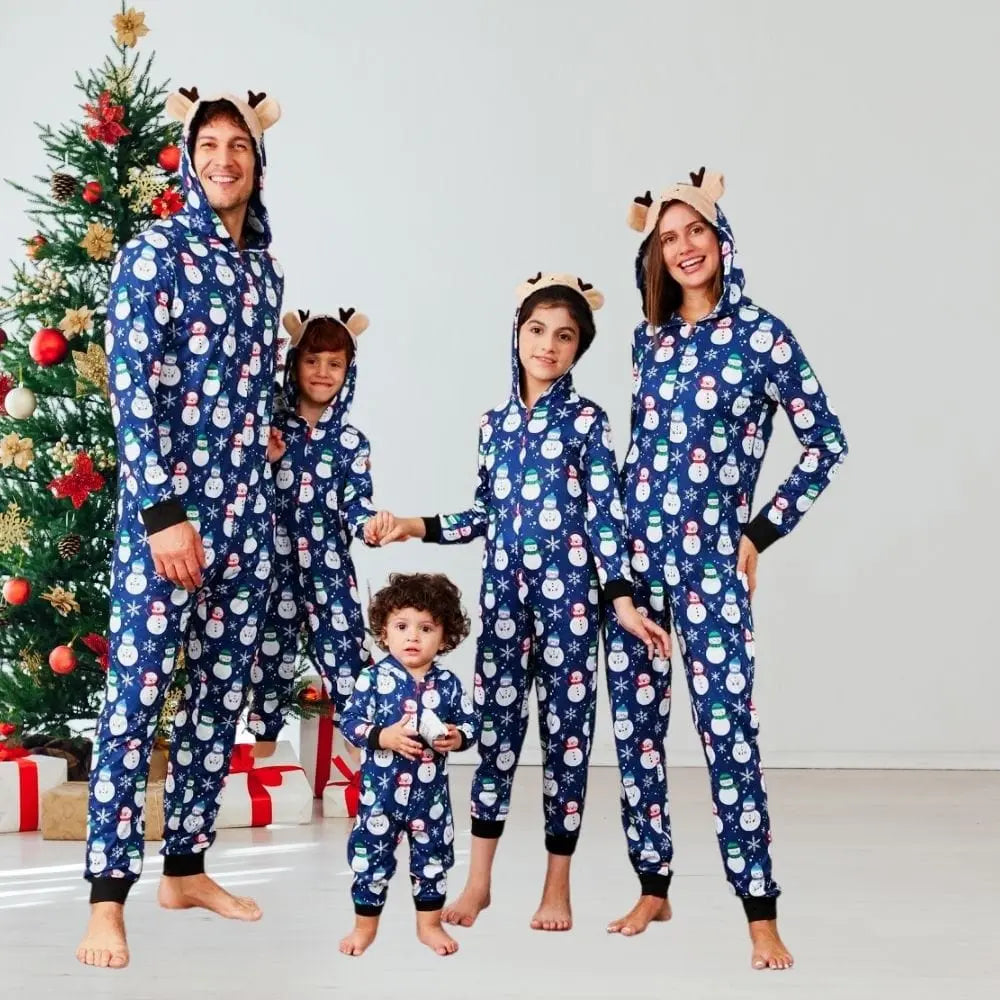 Combinaison Pyjama Famille Bleu / Enfant 1-2Y