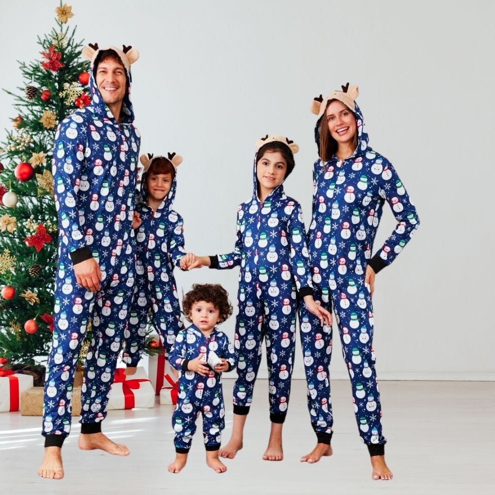 Bleu / Enfant 1-2Y Pyjamas Noel Famille