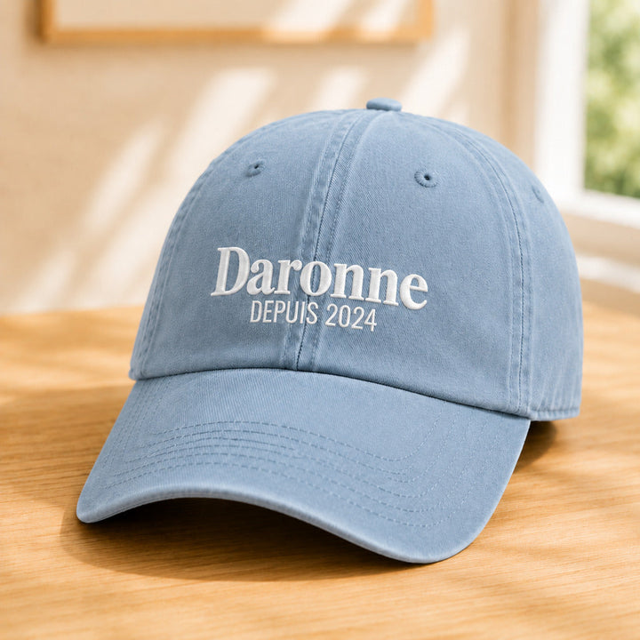 Casquette Daronne bleu pastel – broderie