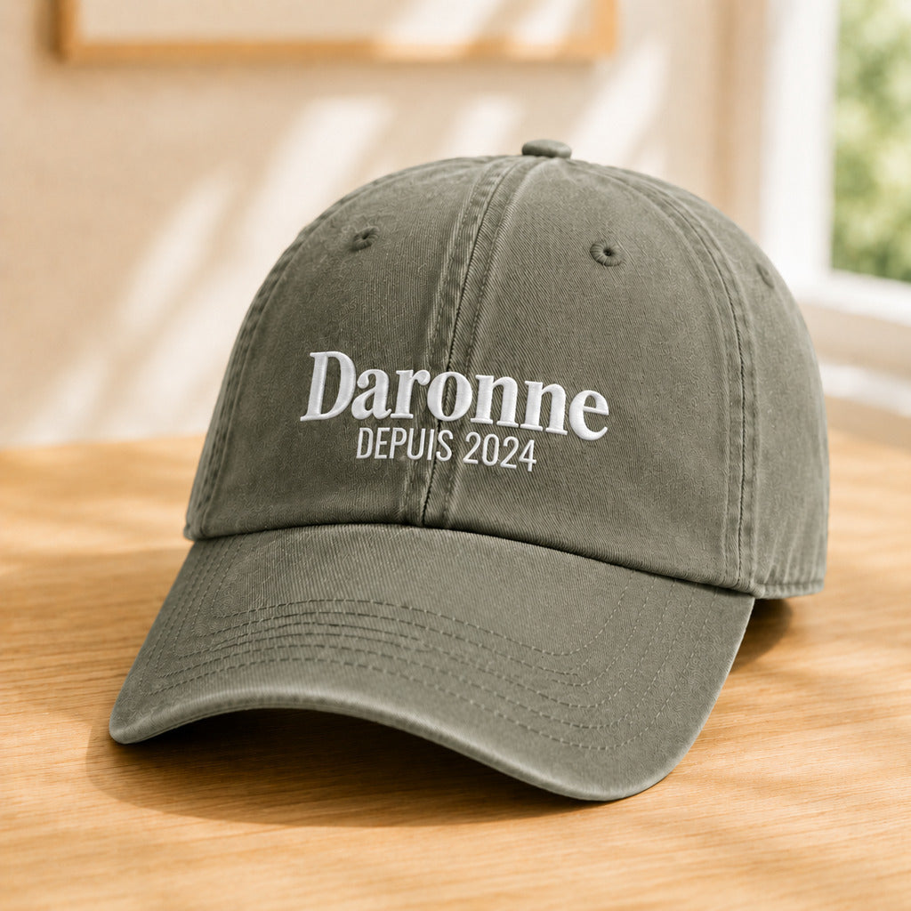 Casquette Daronne vert olive – broderie