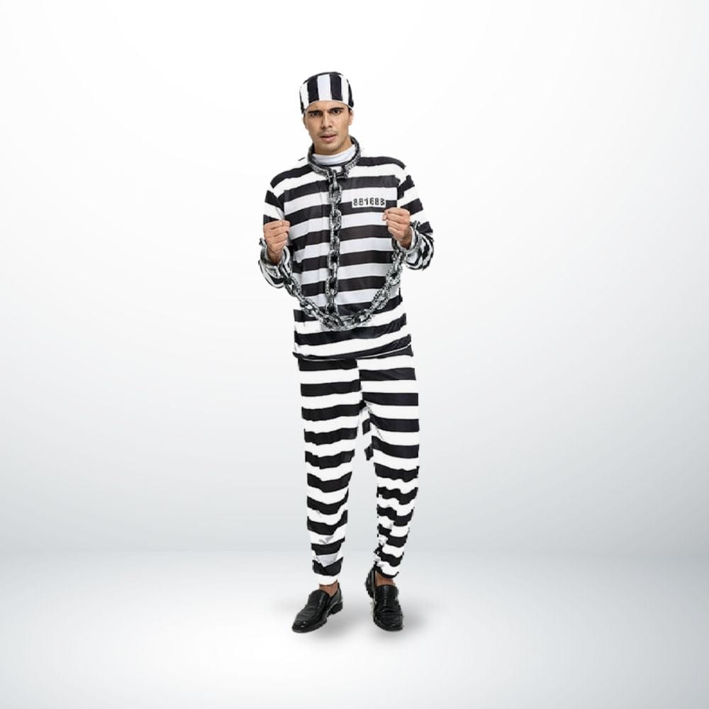 Déguisement Couple Prisonnier Lui / Unique