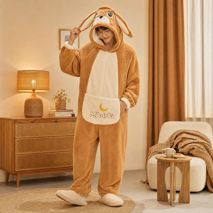 Duo Pyjama Homme Femme Caramel / Homme L