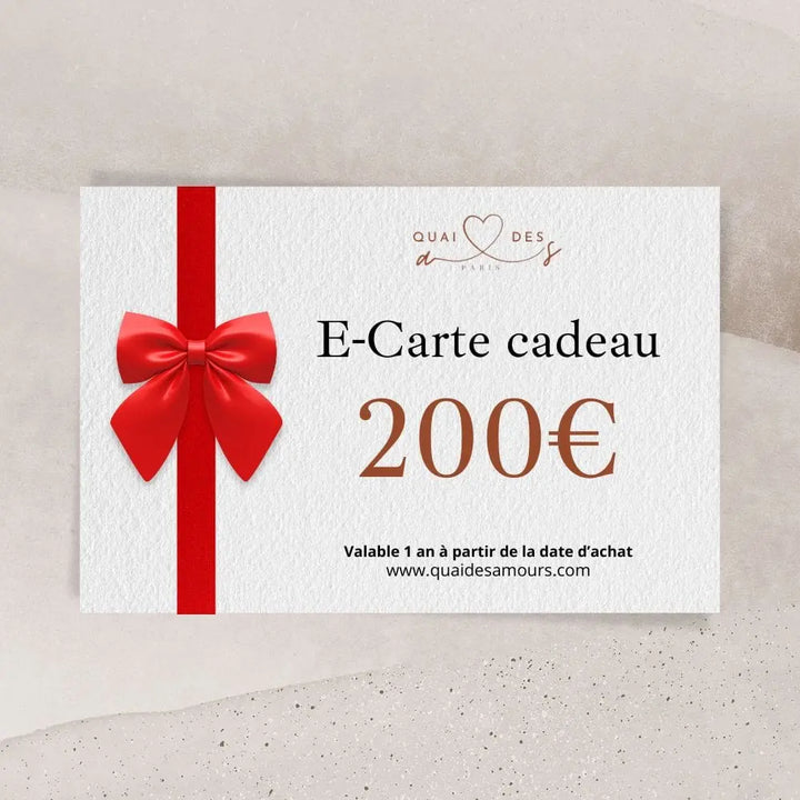 E-Carte cadeau Quai des amours 200,00 €