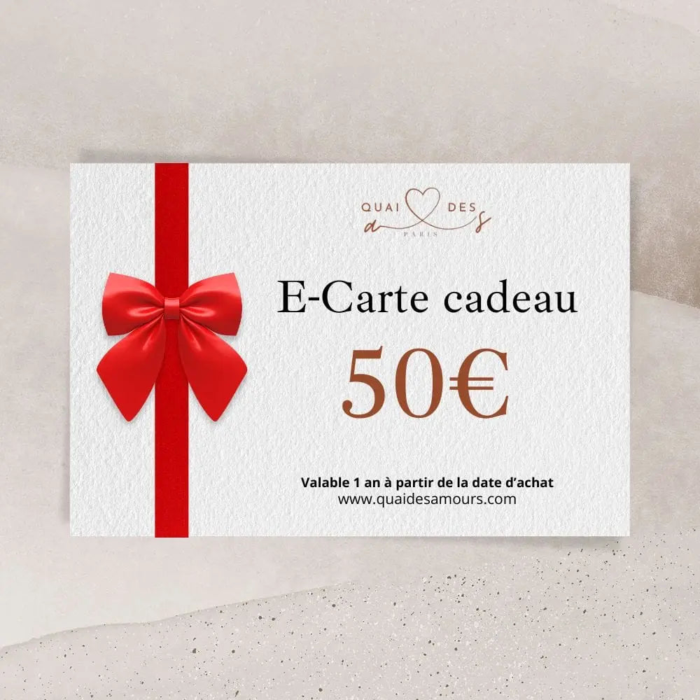 E-Carte cadeau Quai des amours 50,00 €
