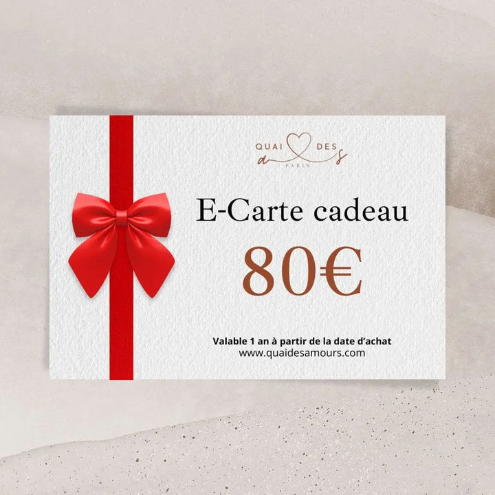 E-Carte cadeau Quai des amours 80,00 €