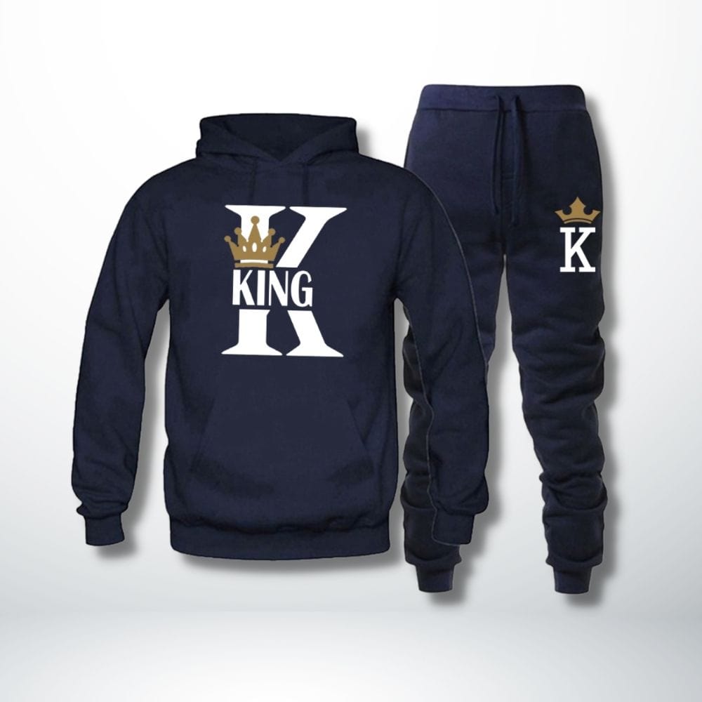 Ensemble Couple King Queen King-Bleu / S
