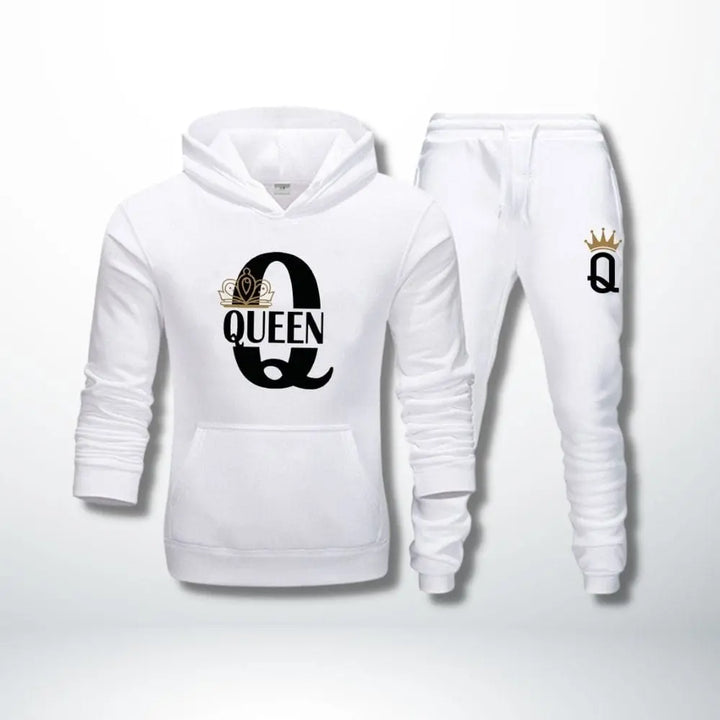 Ensemble Couple King Queen Queen-Blanc / S