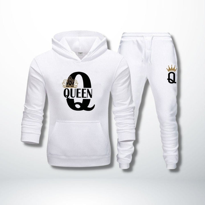 Ensemble Couple King Queen Queen-Blanc / S