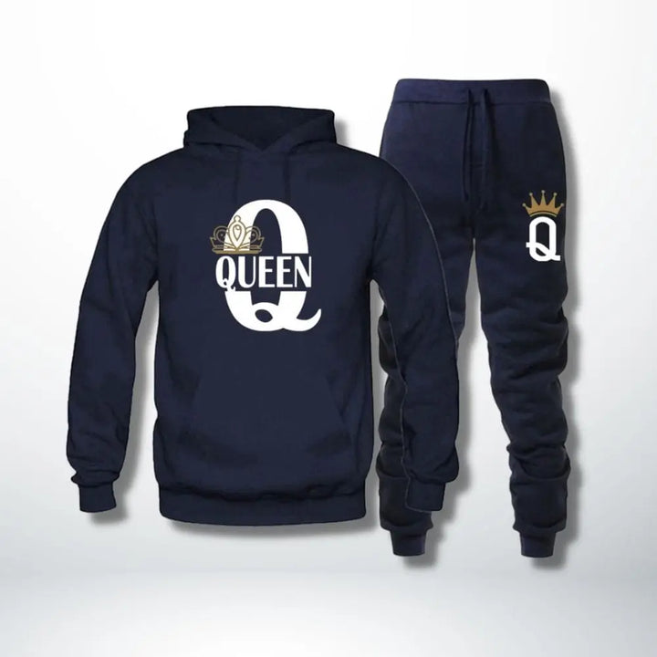 Ensemble Couple King Queen Queen-Bleu / S
