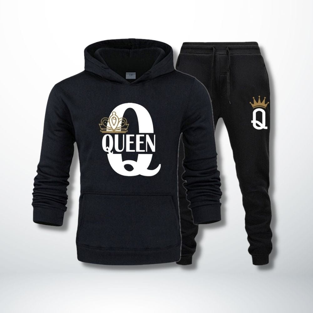 Ensemble Couple King Queen Queen-Noir / S