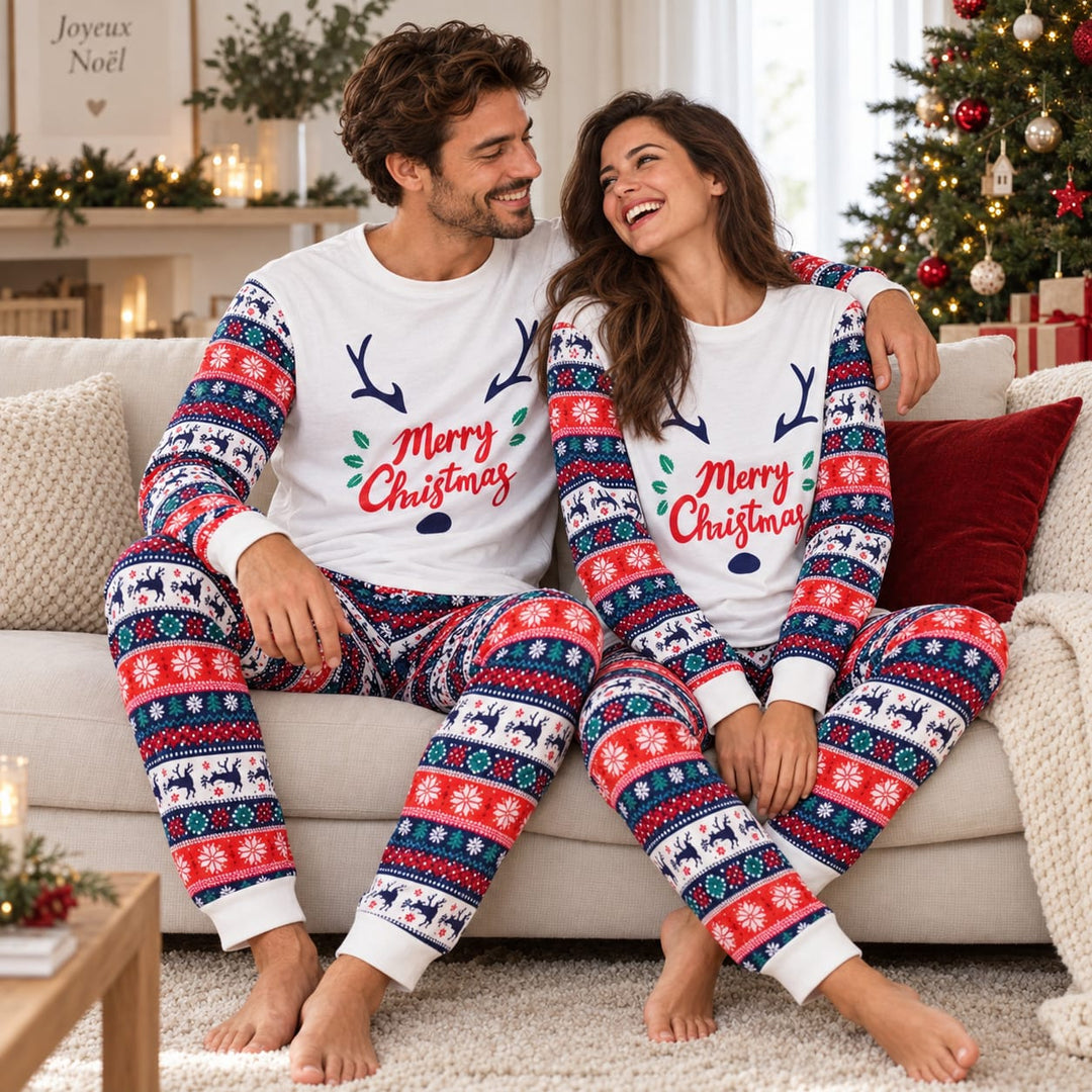 Weihnachts-Schlafanzug-Set für die Familie - Merry Christmas