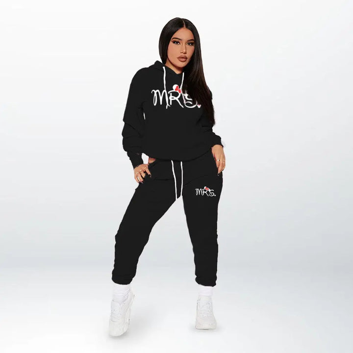 Ensemble Jogging Couple Noir-Mrs / S