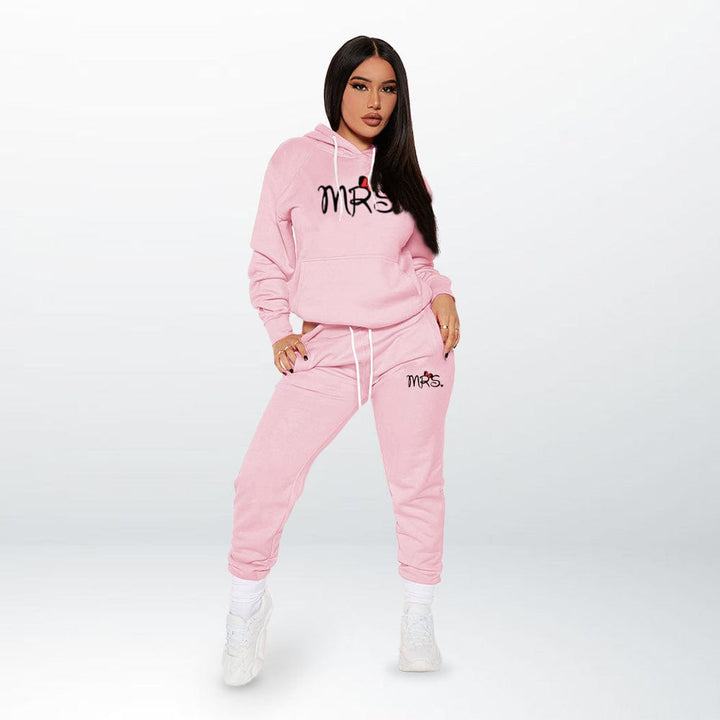 Ensemble Jogging Couple Rose-Mrs / S