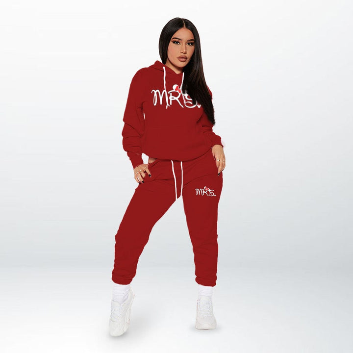 Ensemble Jogging Couple Rouge-Mrs / S