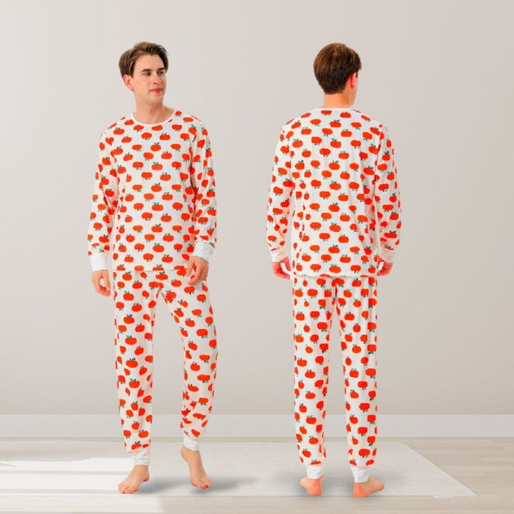 Ensemble Pyjama Couple Orange / M-Homme