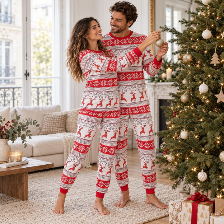 Christmas Pyjama Set für die Familie - Rot