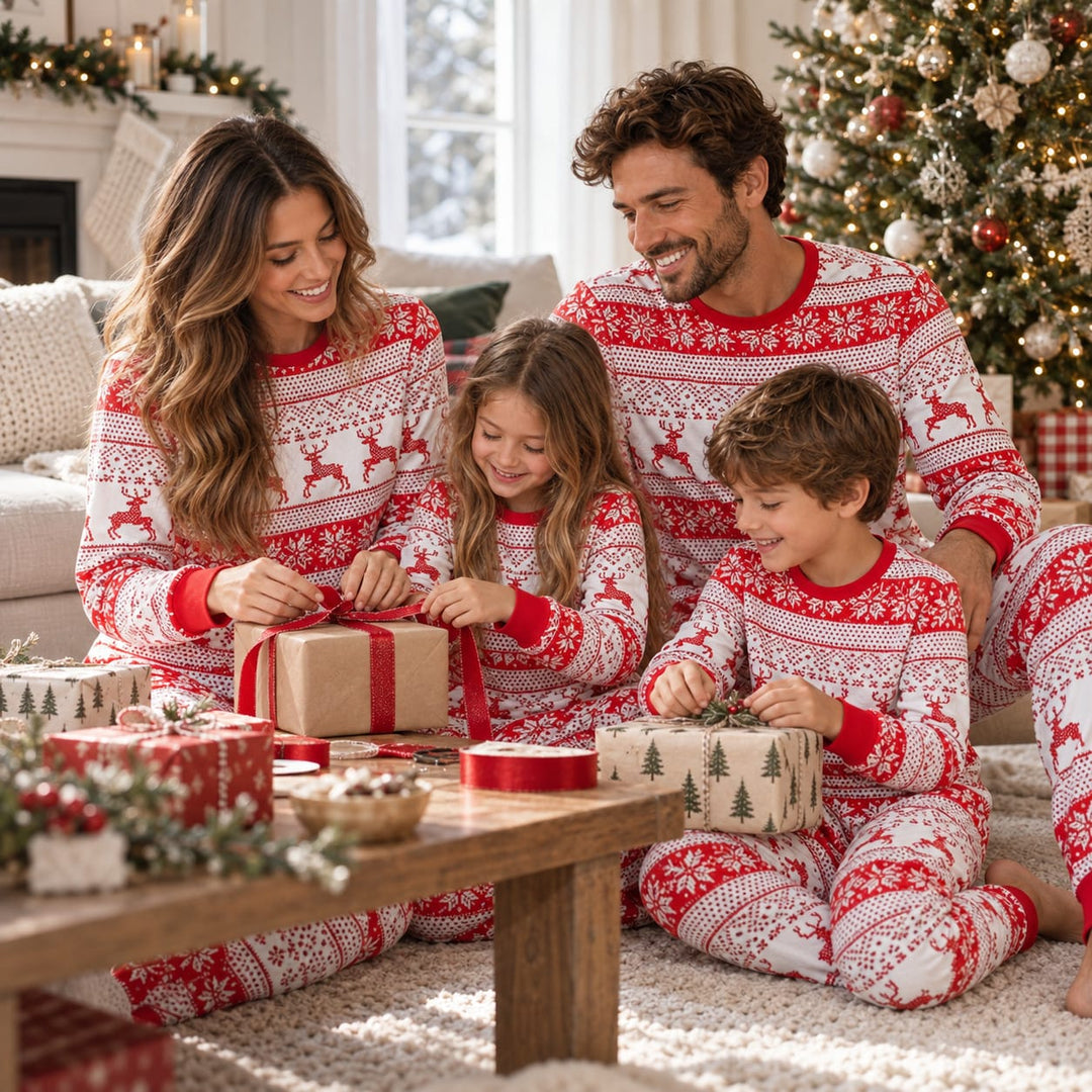 Christmas Pyjama Set für die Familie - Rot