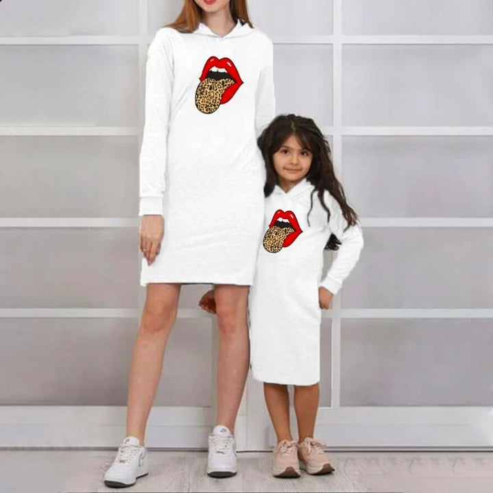 Ensemble Robe Pull Mère Et Bébé Fille