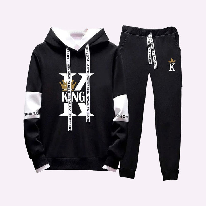 Ensemble Survêtement Couple Noir / King / S