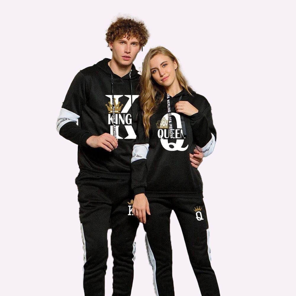 Ensemble Survêtement Couple Noir / Queen / S