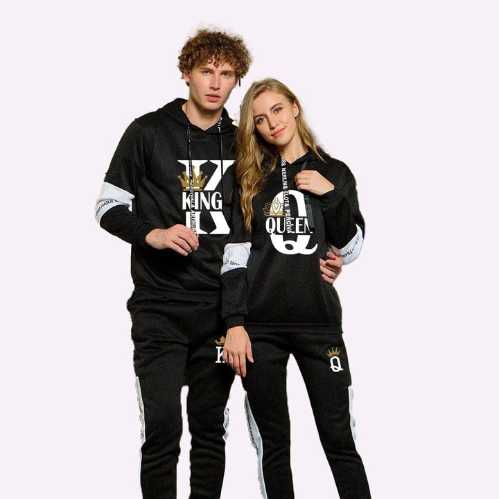 Ensemble Survêtement Couple Noir / Queen / S