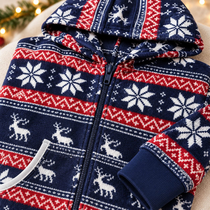 Weihnachts-Onesie für die Familie - Schneeflocken