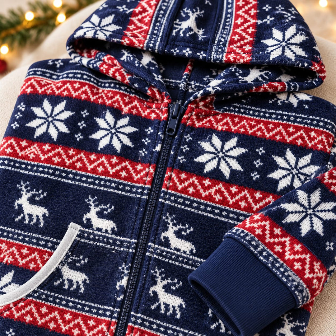 Weihnachts-Onesie für die Familie - Schneeflocken