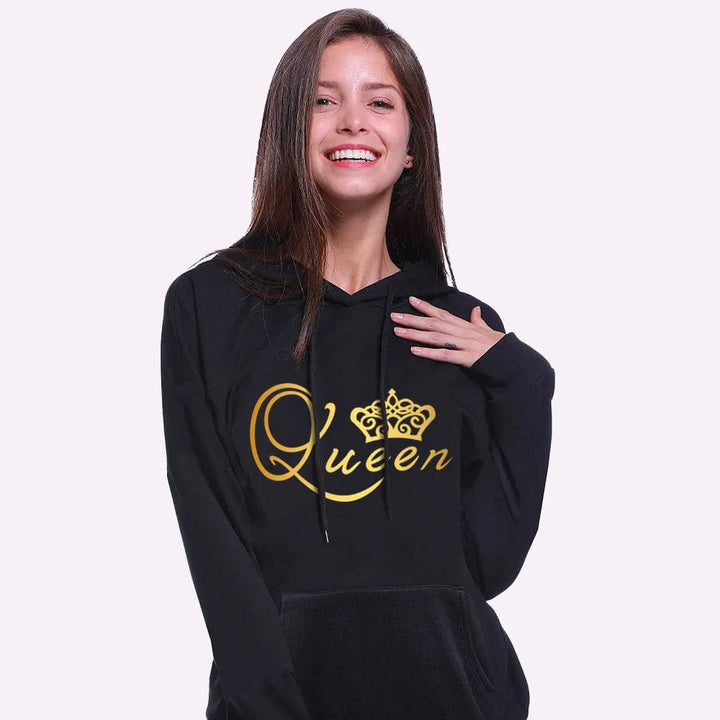 Hoodie King Queen Noir / Queen / M