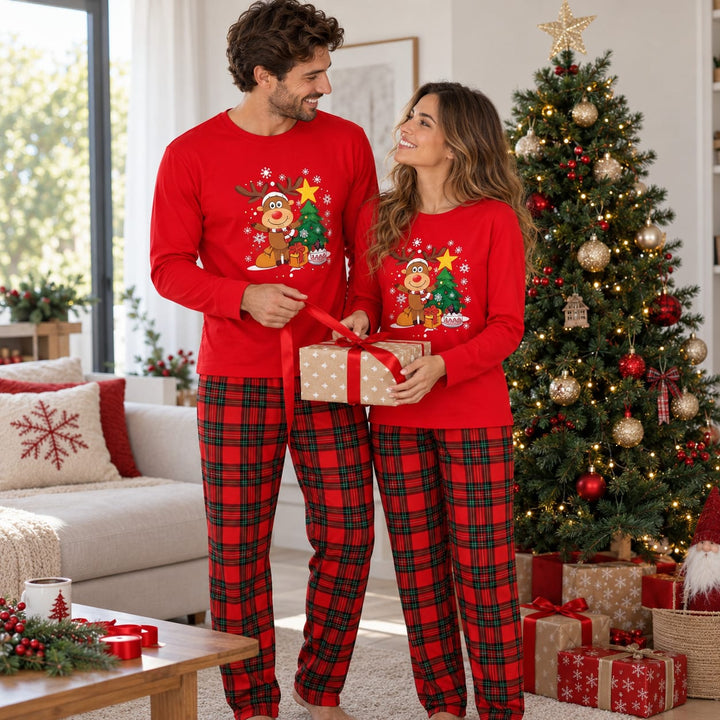 Weihnachts-Pyjama-Set für die Familie