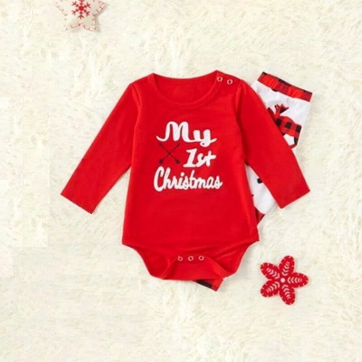Kit Pyjama Noël Famille Blanc / Bébé 3-6M