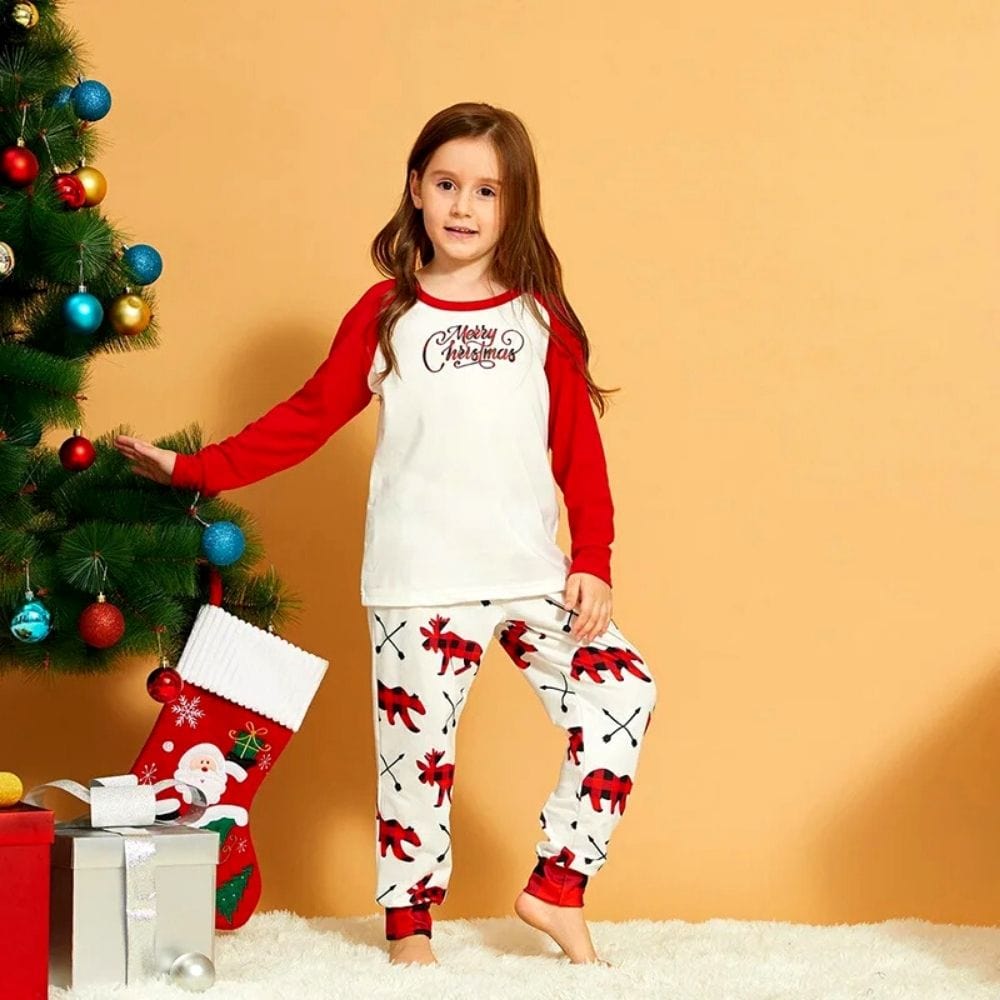 Kit Pyjama Noël Famille Blanc / Enfant 2T