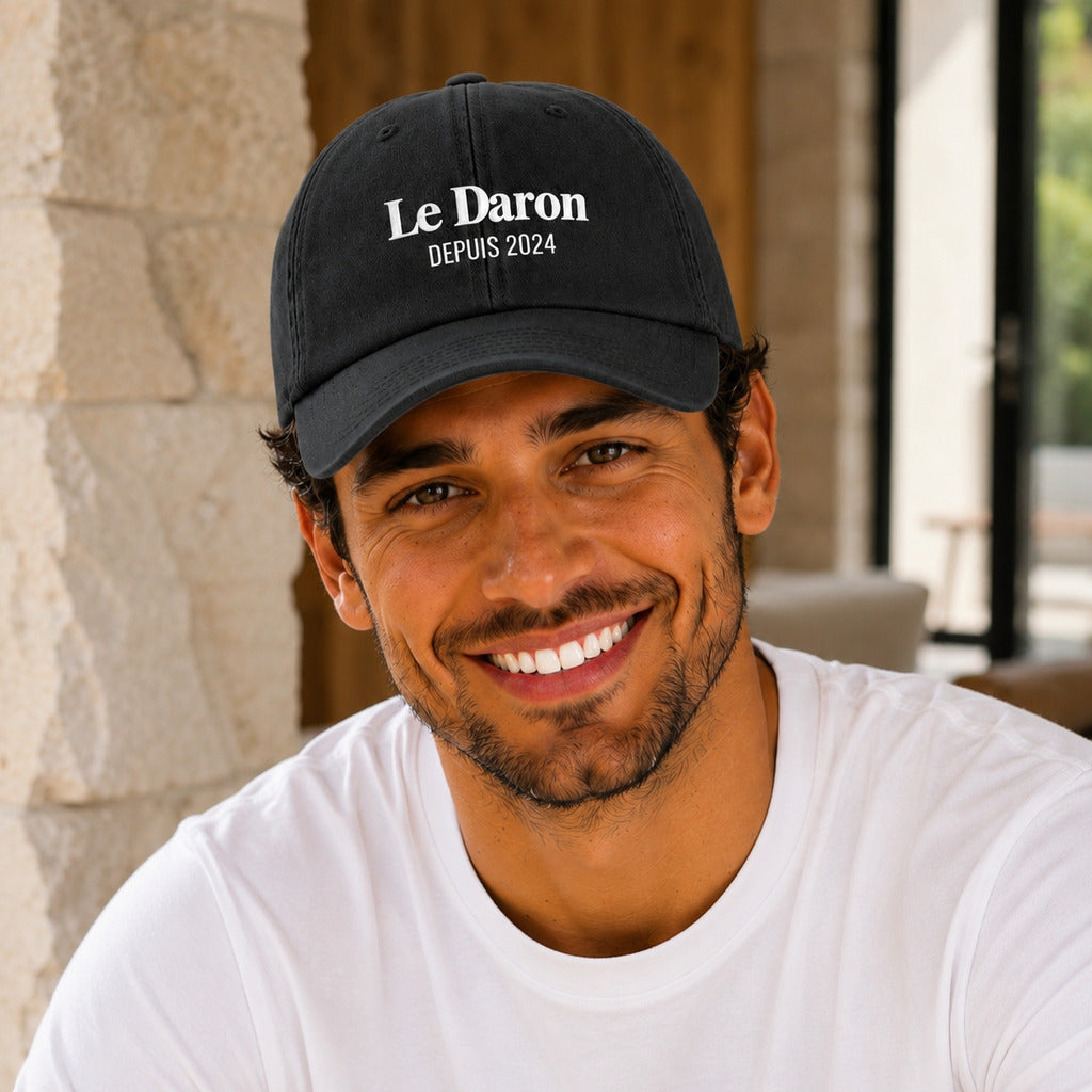 Casquette Le Daron portée noire