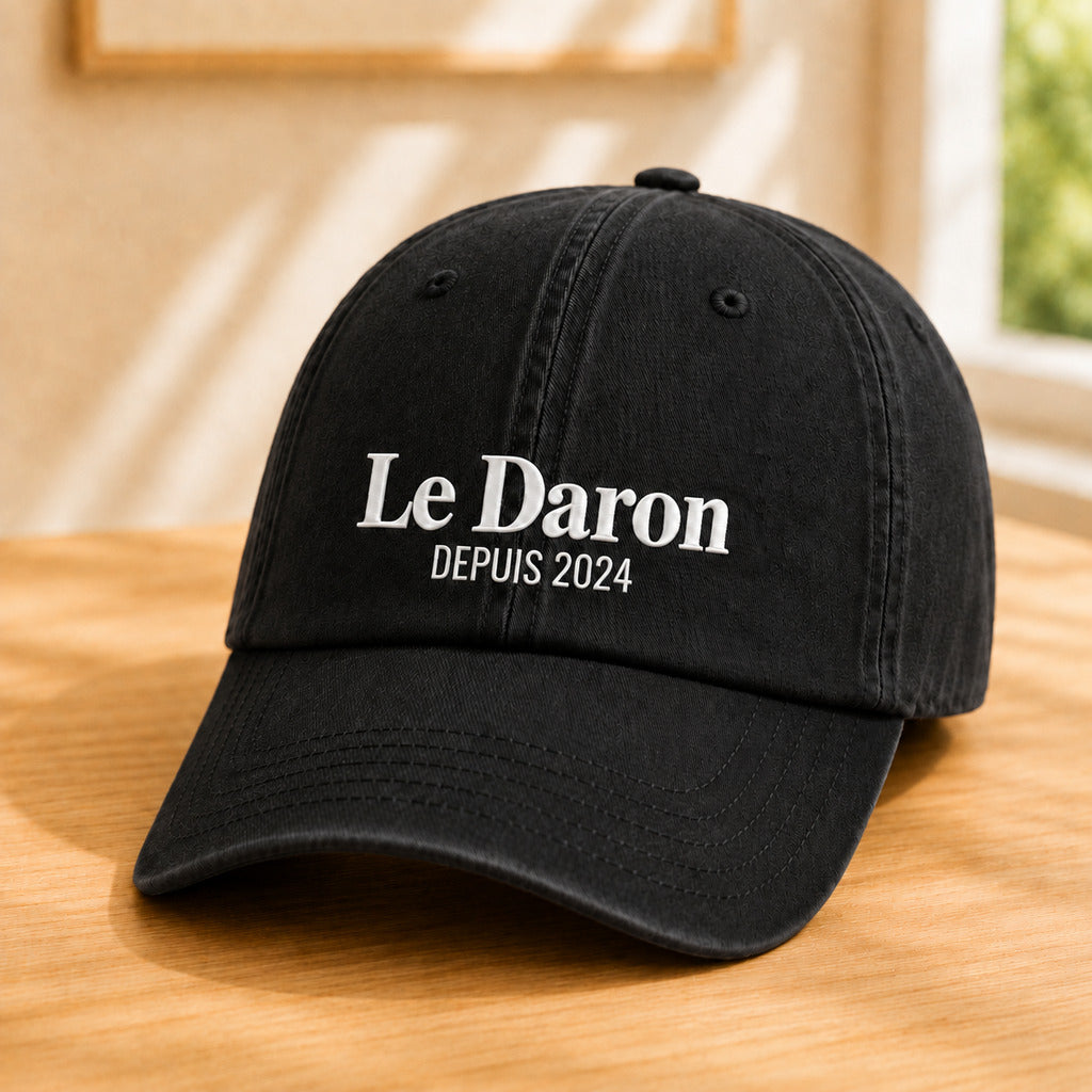 Casquette Le Daron noire – broderie
