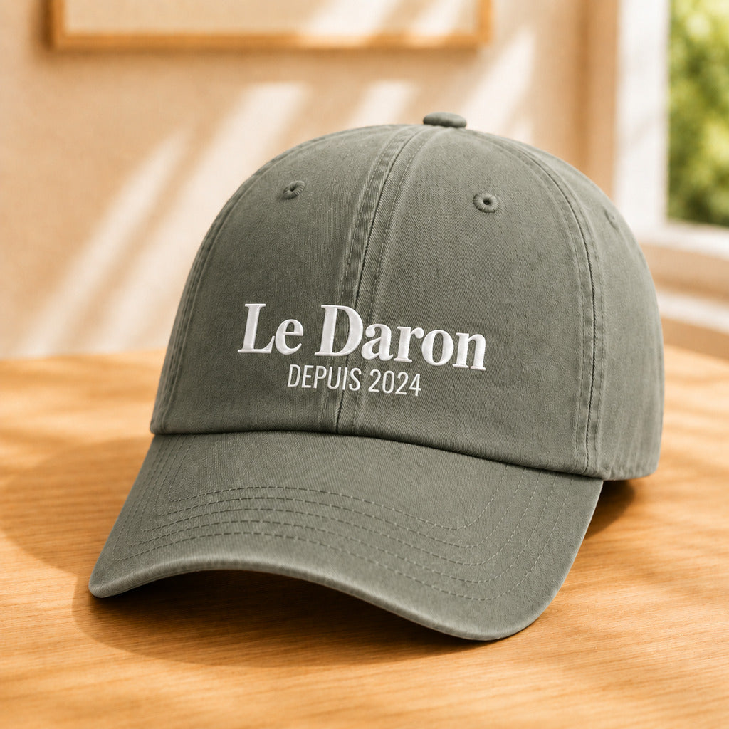 Casquette Le Daron vert olive – broderie