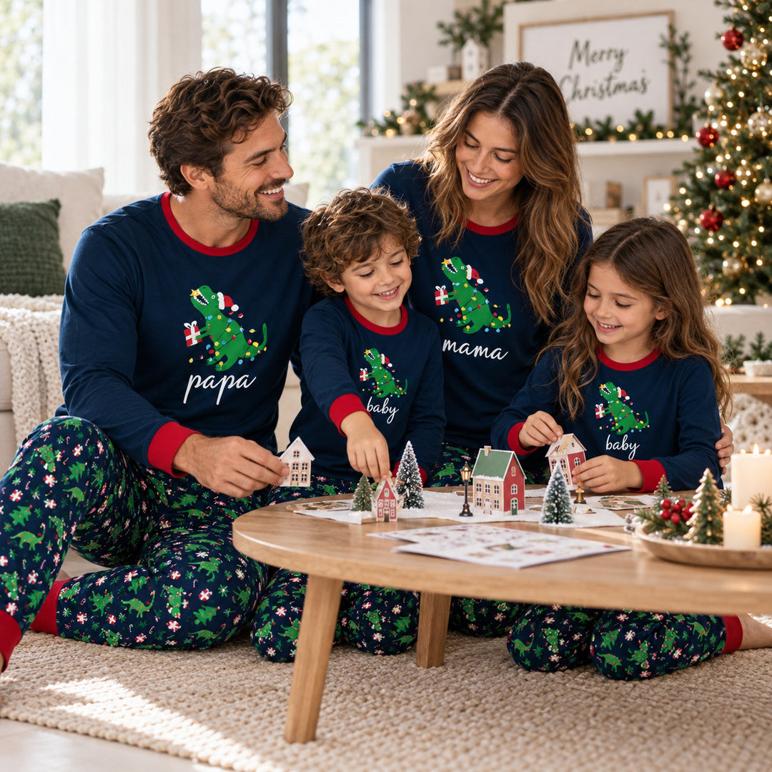 Lot Pyjama Famille – scène lifestyle en famille