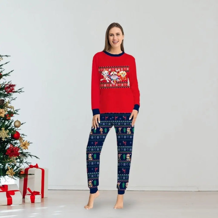 Matching Pyjama Noel Couple Bleu-Marine / S-Femme