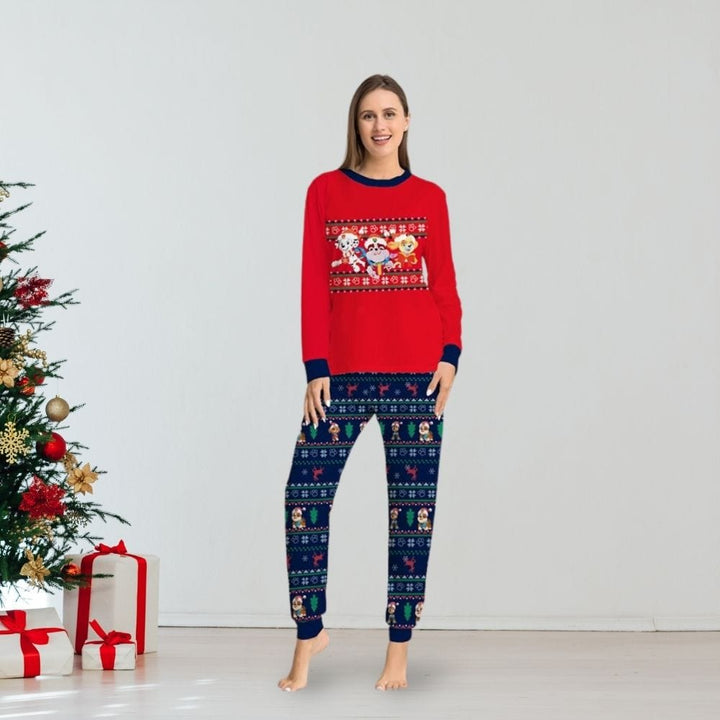 Matching Pyjama Noel Couple Bleu-Marine / S-Femme