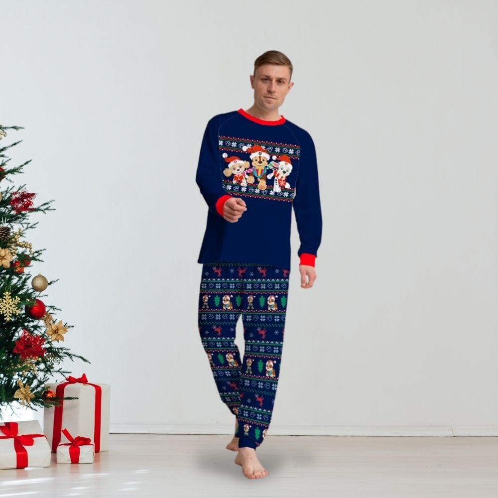 Matching Pyjama Noel Couple Bleu-Marine / S-Homme