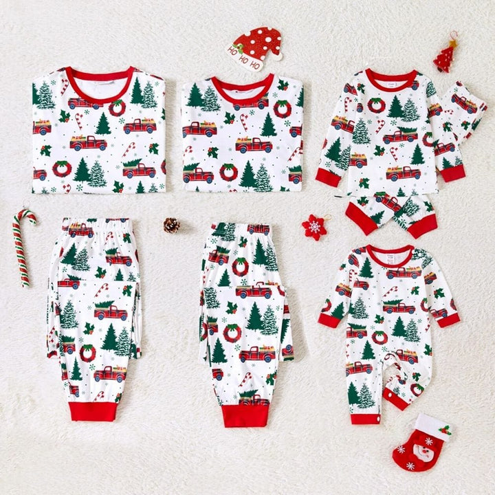 Même Pyjama Pour Toute Famille Blanc / Bébé 3-6M