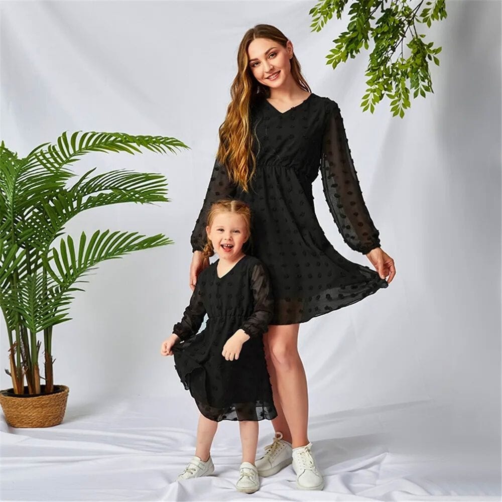 Même Robe Mère Et Fille Noir Noir / Maman S
